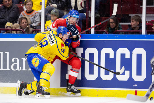 Carl Klingberg of Sweden and Krystof Hrabik of Czech