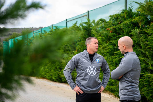 Sportchef Daniel Andersson och tränare Henrik Rydström