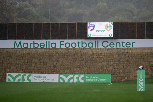 Rain over Marbella Football Center
