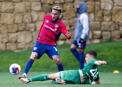 Ferreira Jesus of Dallas and Noah John Åstrand of Hammarby
