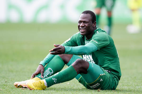Saidou Alioum of Hammarby reacts