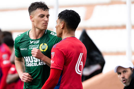 Noah John Åstrand of Hammarby and Cerrillo Edwin of Dallas