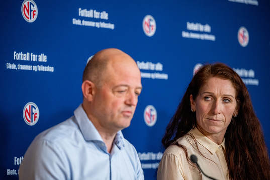 Karl-Petter Løken, general secretary, and Lise Klaveness,