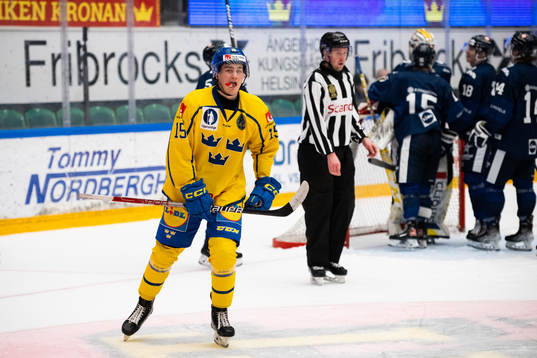 Helmer Styf of Sweden of Sweden looks dejected