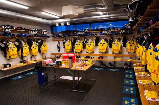 Dressing room of Sweden
