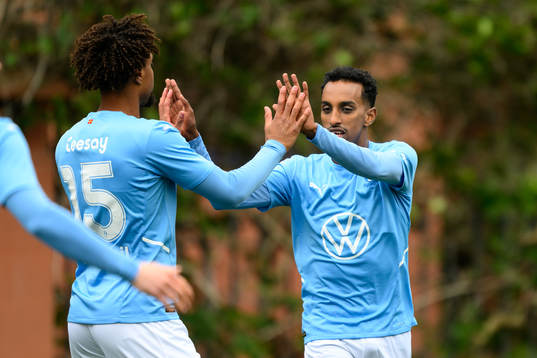 Taha Ali of Malmö FF celebrates