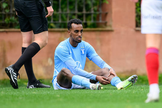 Taha Ali of Malmö FF in pain