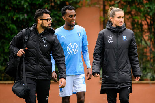Physio Roem Muftee, Taha Ali and doctor Amanda Lahti