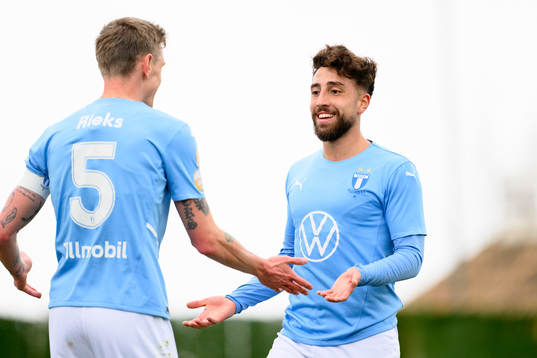 Moustafa Zeidan of Malmö FF celebrates