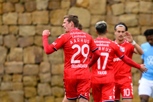 Frederik Brandhof of Aarhus celebrates