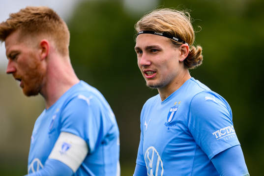 Anders Christiansen and Sebastian Nanasi of Malmö FF