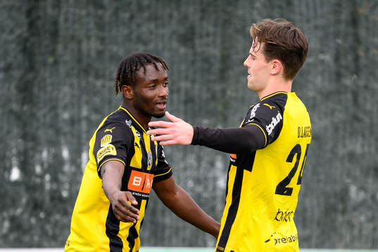Ibrahim Sadiq of Häcken celebrates