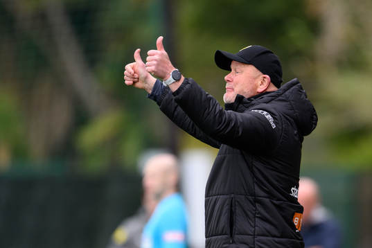 Head coach Per-Mathias Høgmo of Häcken celebrates