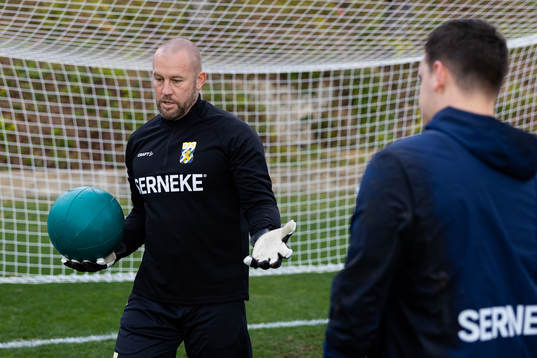 IFK Göteborgs målvaktstränare Lee Baxter och målvakt