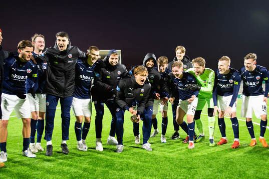 Helsingborgs spelare jublar