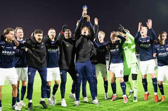 Helsingborgs spelare jublar