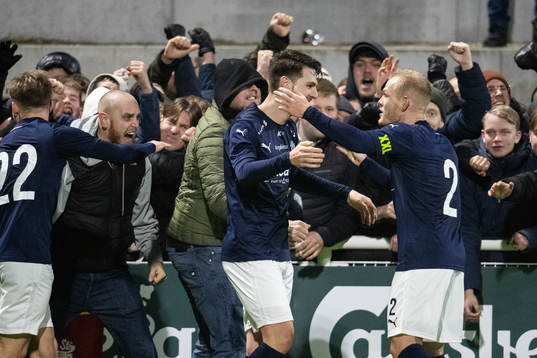 Helsingborgs Oliver Stojanović Fredin och Philip Rejnhold
