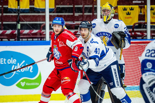 Ondrej Beranek of Czechia and Petteri Lindbohm and