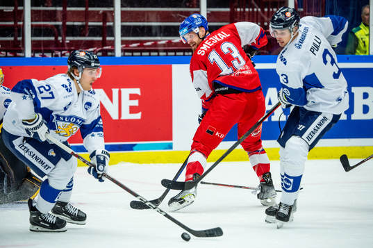 Jiri Smejkal of Czechia and Janne Kuokkanen and Valtteri