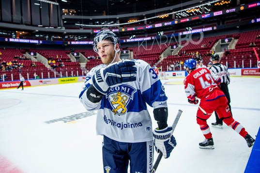 Nikolas Matinpalo of Finland celebrates