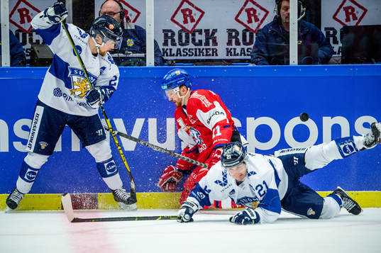 Adam Musil of Czechia and Julius Mattila and Jere Innala of