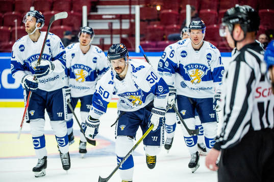 Juhamatti Aaltonen of Finland celebrates