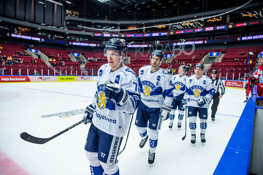 The players of Finland celebrates