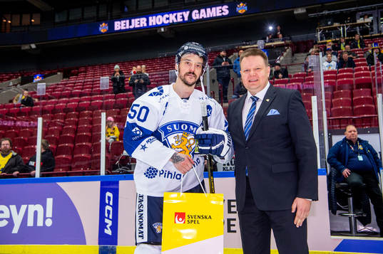 Juhamatti Aaltonen of Finland awarded player of the game