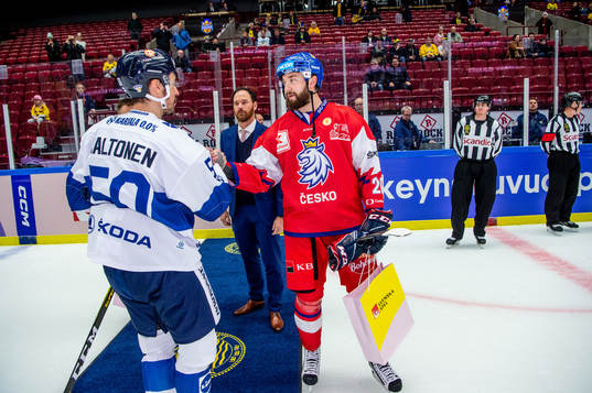 Juhamatti Aaltonen of Finland awarded player of the game