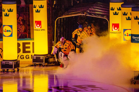 The team of Sweden enter Malmö Arena