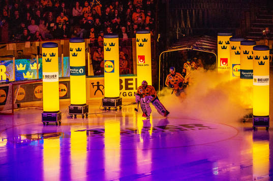 The team of Sweden enter Malmö Arena
