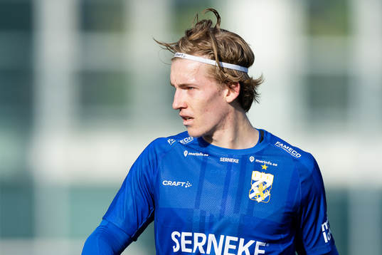 IFK Göteborgs Johan Bångsbo iunder träningsmatchen i