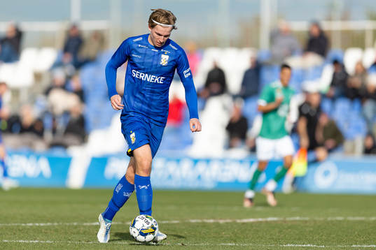 IFK Göteborgs Johan Bångsbo iunder träningsmatchen i