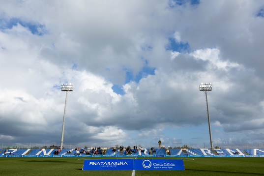 Pinatar arena innan träningsmatchen i fotboll mellan IFK