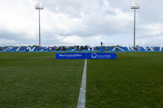 Pinatar arena innan träningsmatchen i fotboll mellan IFK