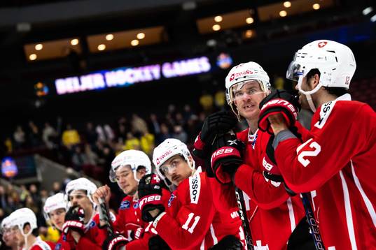 Players of Switzerland look dejected