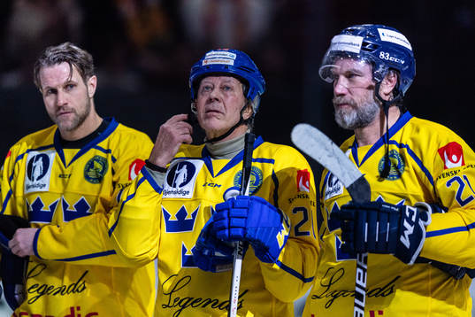 Tre kronor legends Markus Näslund, Willy Lindström och