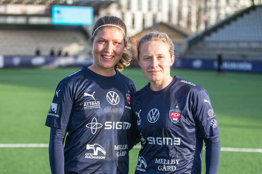 Rosengårds Loreta Kullashi och Emilia Larsson