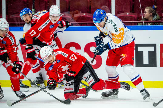 Sandro Schmid and Nathan Vouardoux of Switzerland and