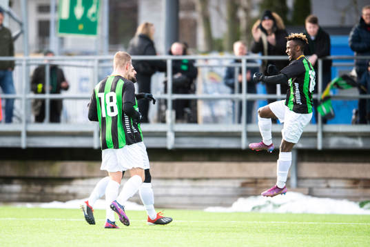 GAIS Alexander Ahl Holmström , målskytt Mervan Celik och