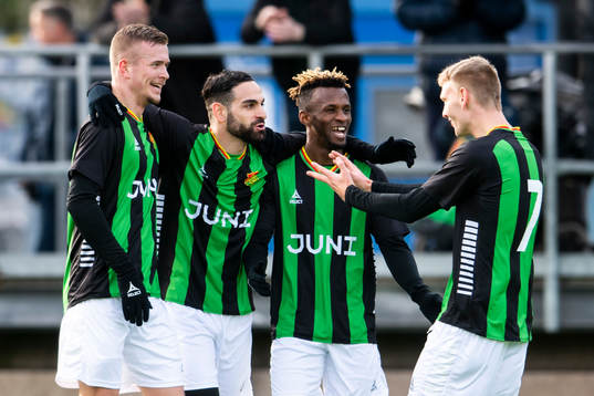 GAIS Alexander Ahl Holmström , målskytt Mervan Celik,