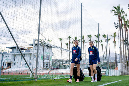 Fridolina Rolfö and Magdalena Eriksson of the Swedish
