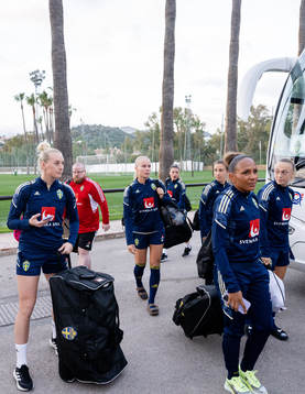 Players sof the Swedish women's national football team