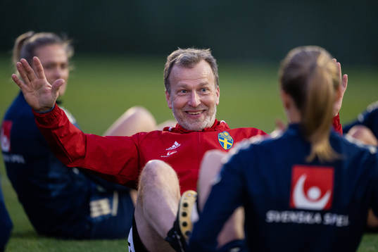 Physiotherapist Pontus Ekblom of the Swedish women's