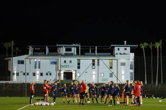 Players of the Swedish women's national football team at a