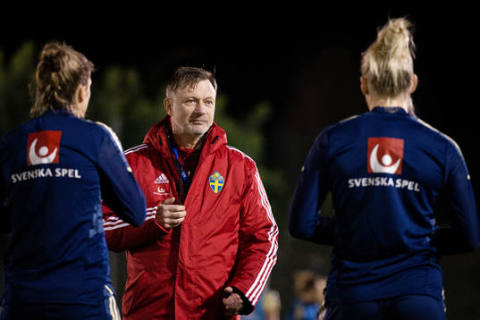 Head coach Peter Gerhardsson of the Swedish women's