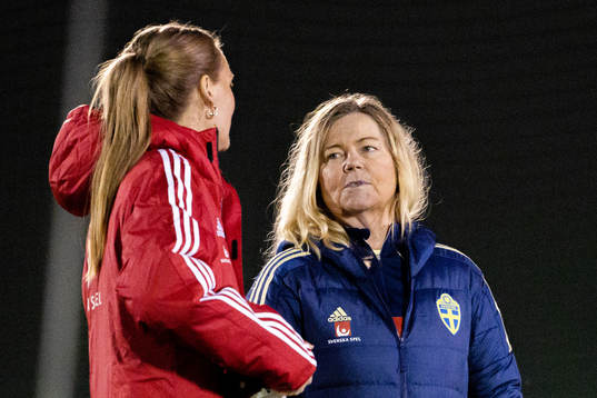 Manager Marika Domanski Lyfors of the Swedish women's