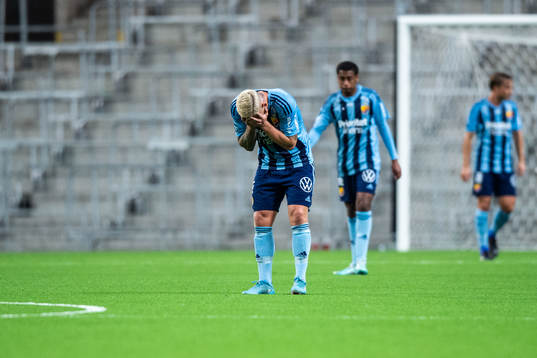 Djurgårdens Victor Edvardsen deppar