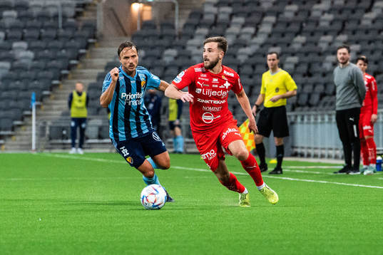 Djurgårdens Pierre Neurath Bengtsson och Värnamos Albion