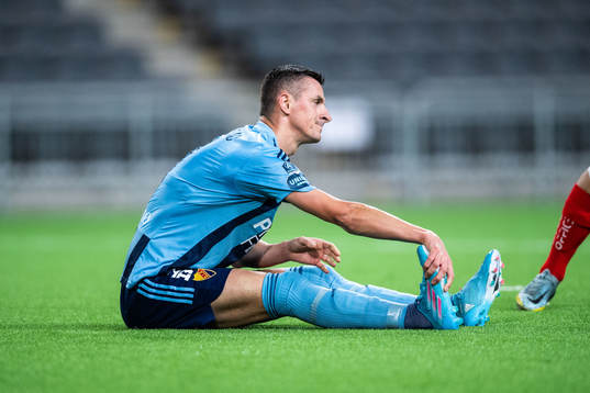Djurgårdens Haris Radetinac har ont och deppar